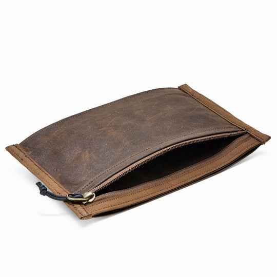 CIVIC FLAT POUCH - Waxed Canvas