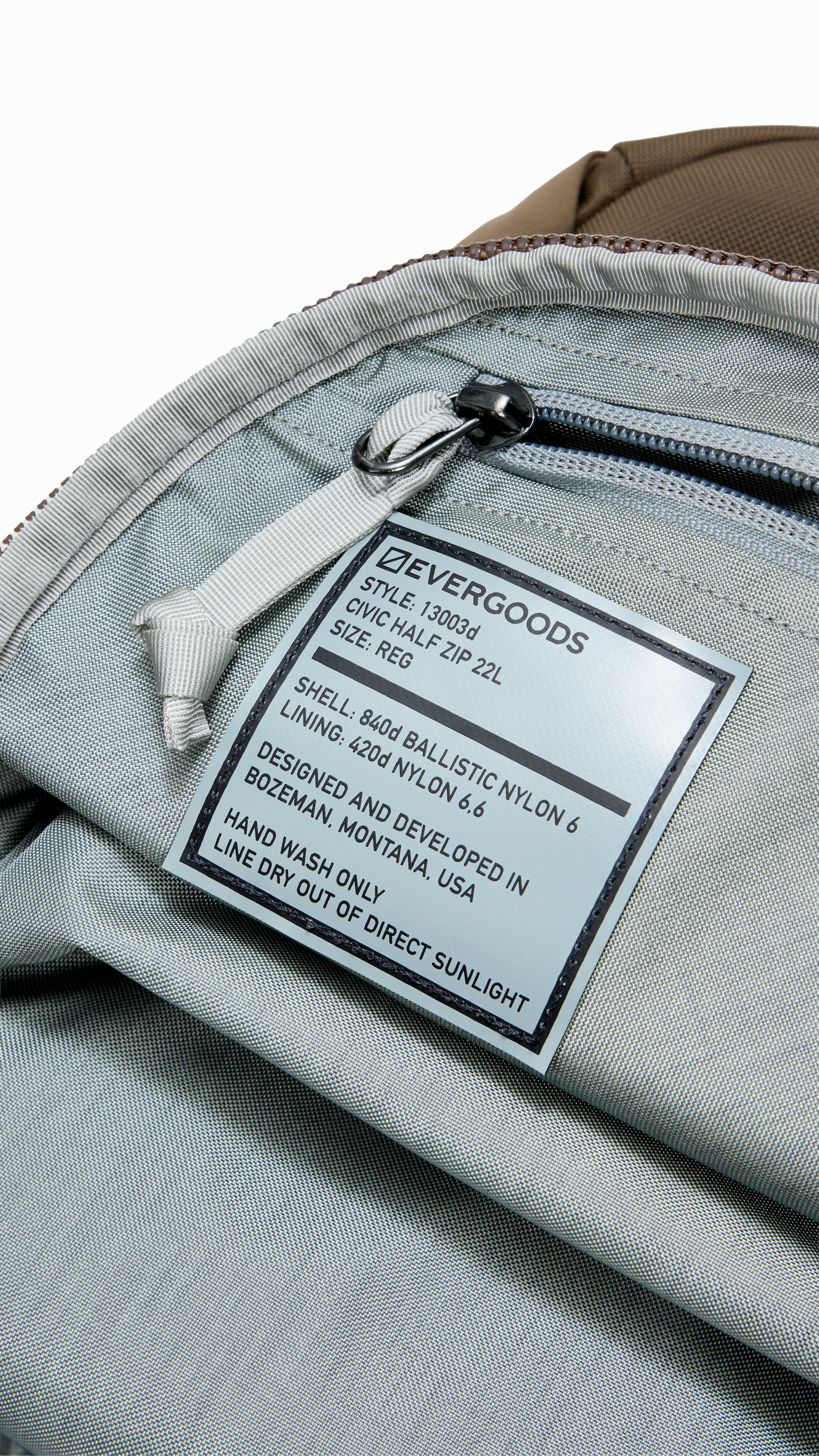 CIVIC HALF ZIP 22L - Fossil Brown – EVERGOODS Japan