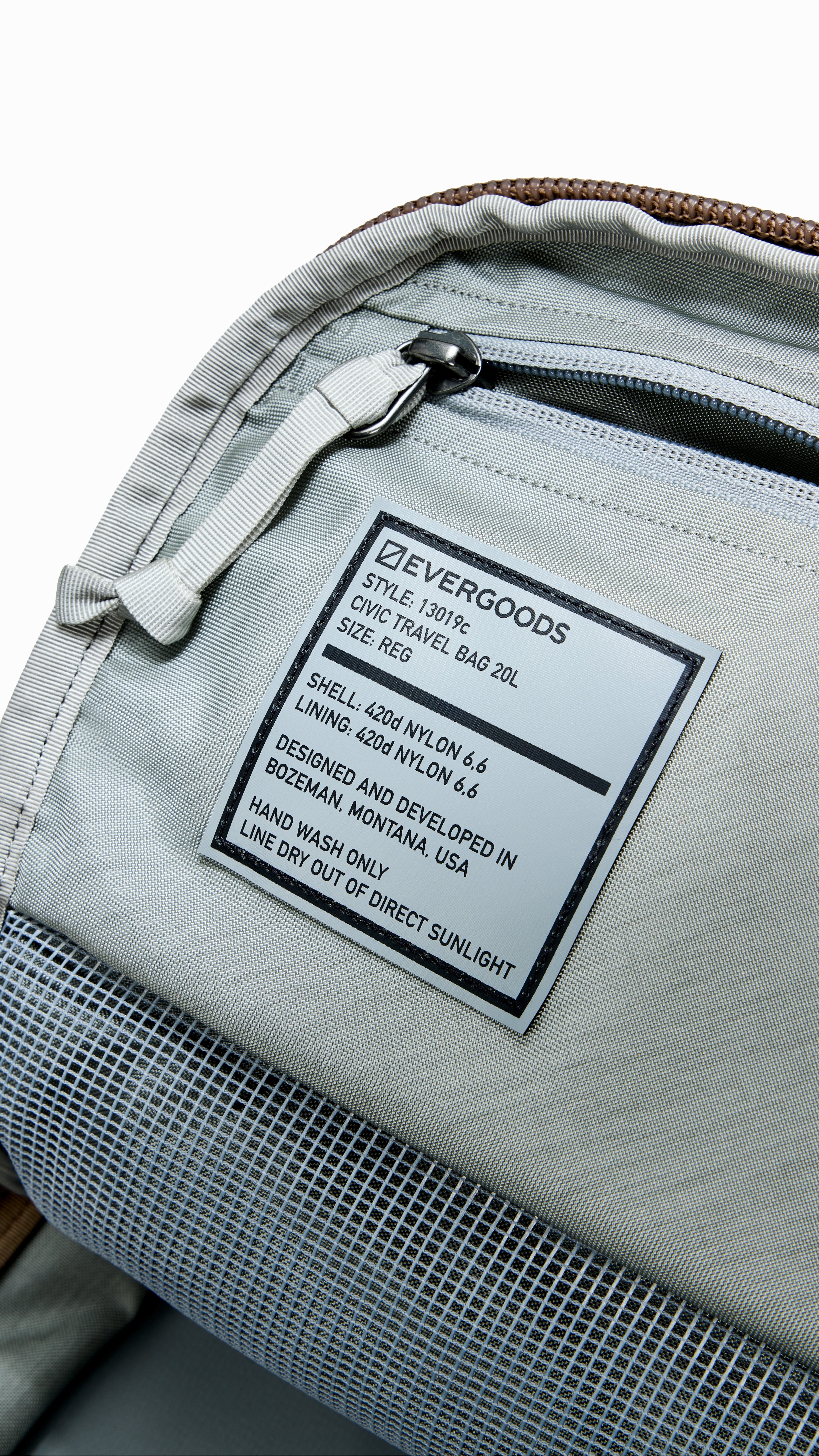 CIVIC TRAVEL BAG - Fossil Brown – EVERGOODS Japan