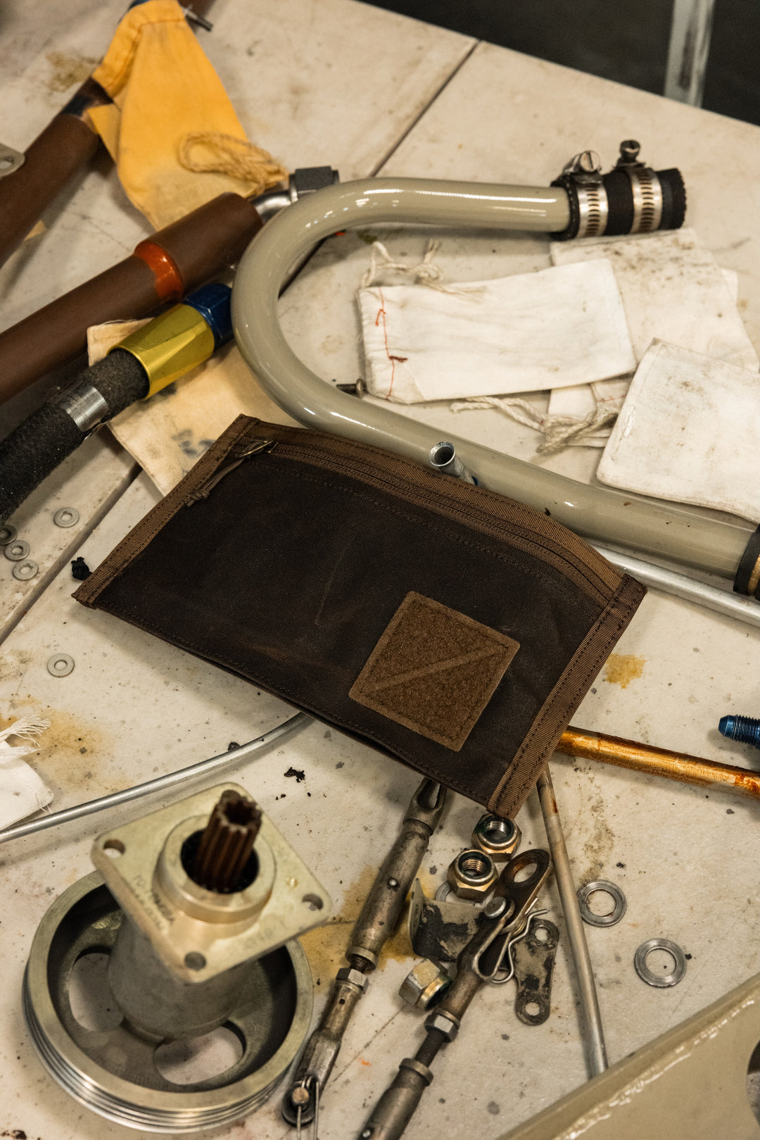 CIVIC FLAT POUCH - Waxed Canvas